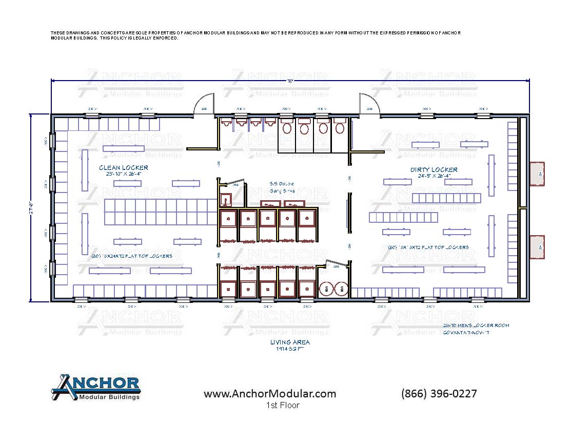 Locker Room Floor Plans